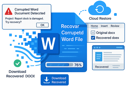 Recover Text from a Severely Damaged DOCX File